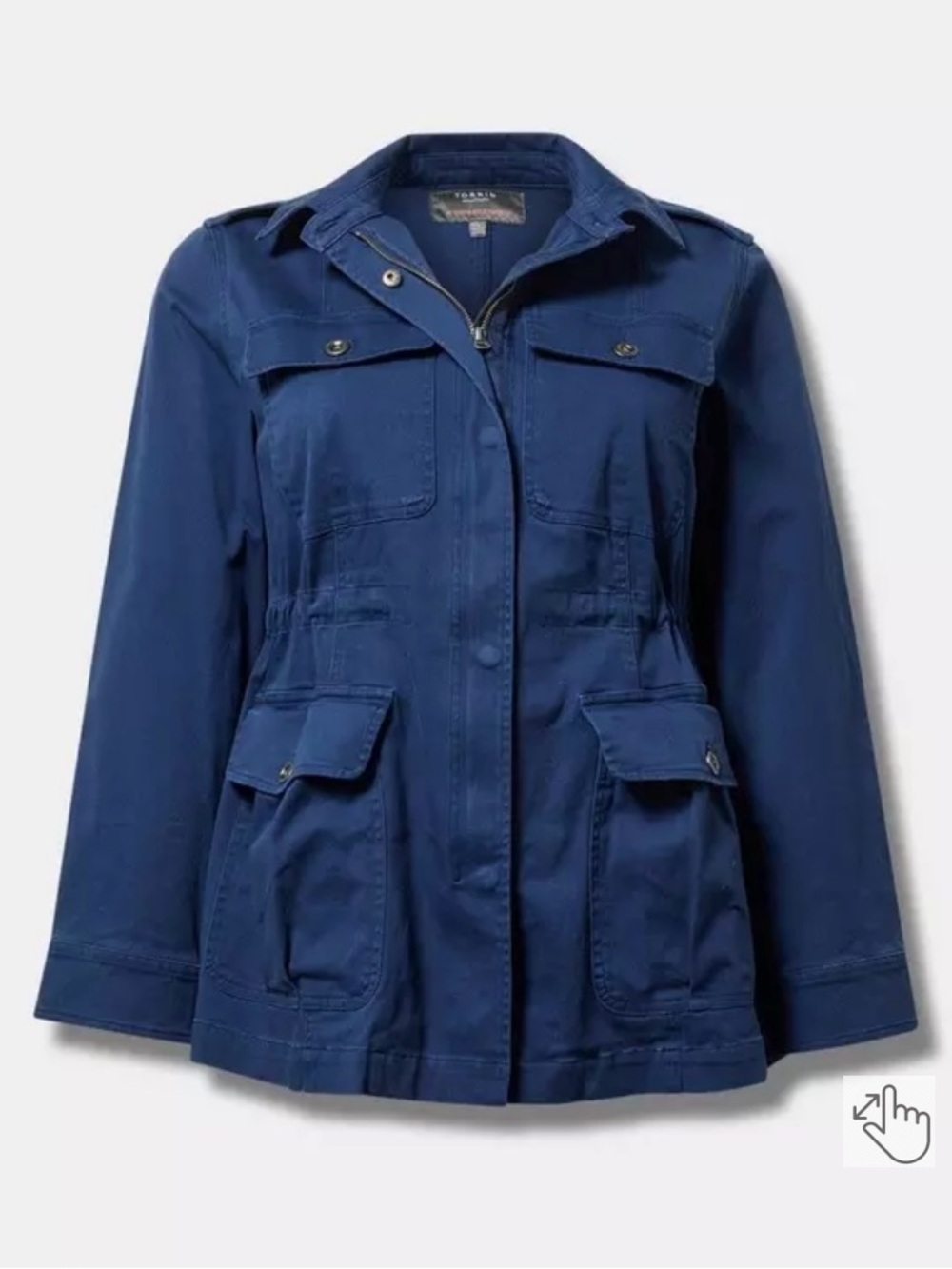 Torrid Stretch Twill Anorak Jacket - Medieval Blue